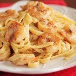 Паста феттучини с креветками